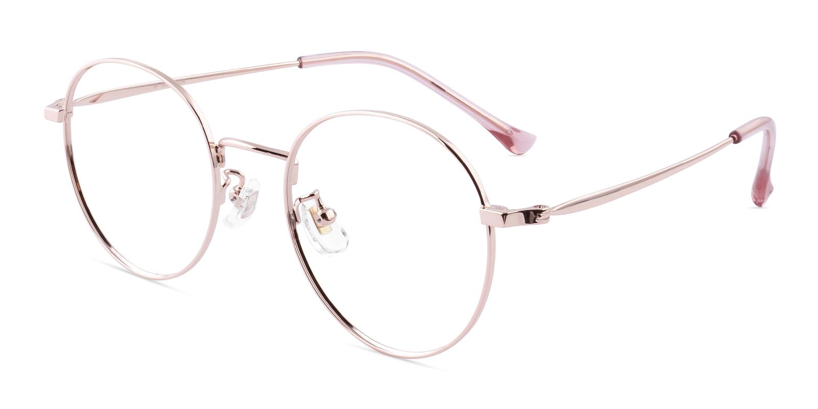 Arborose Rosegold Titanium Eyeglasses , Lightweight , NosePads Frames from ABBE Glasses