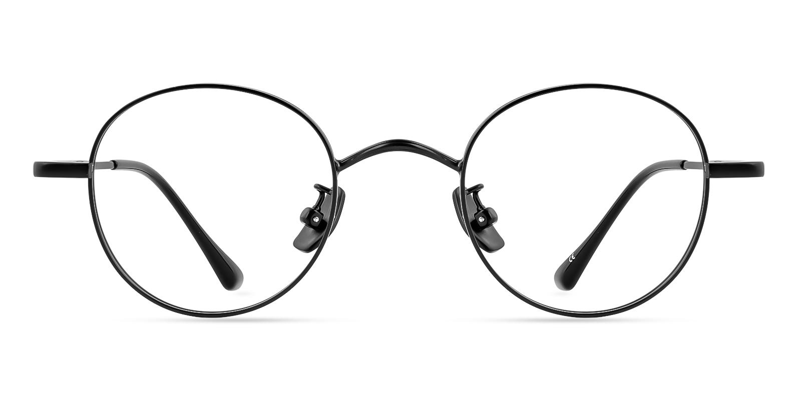 Candarian Black Titanium Eyeglasses , NosePads Frames from ABBE Glasses