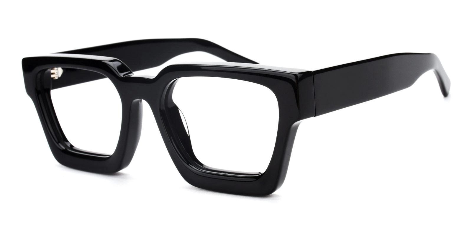 Stearary Black Acetate Eyeglasses , UniversalBridgeFit Frames from ABBE Glasses