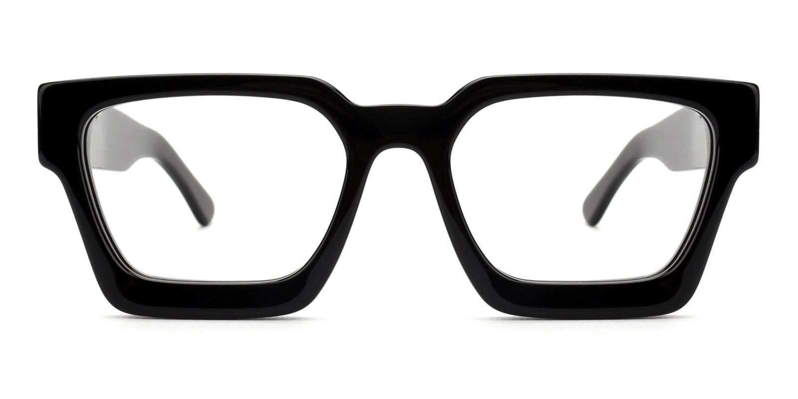 Stearary Black Acetate Eyeglasses , UniversalBridgeFit Frames from ABBE Glasses