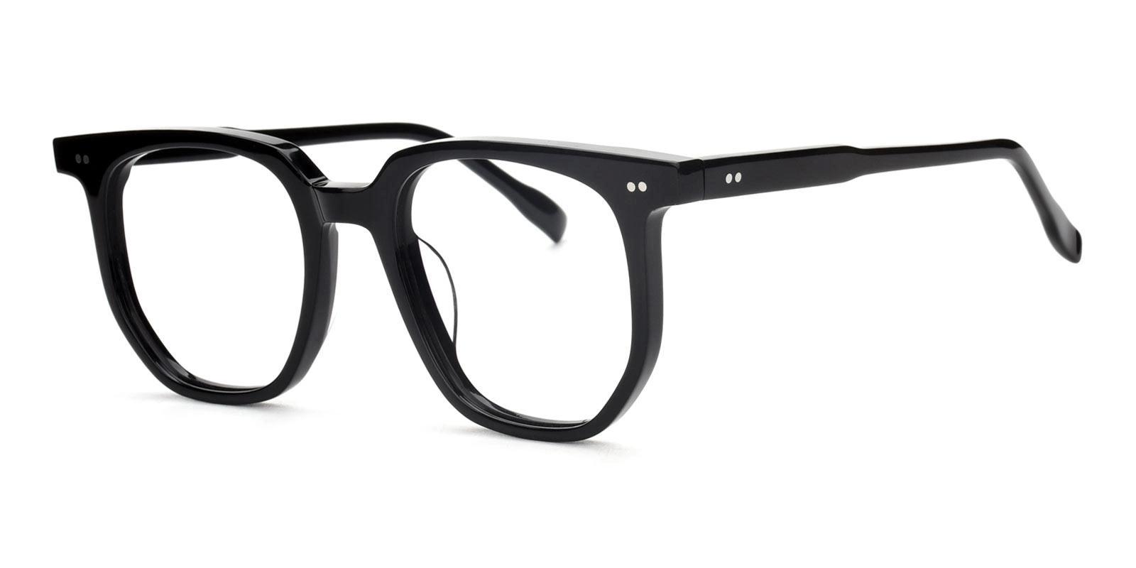 Lysette Black Acetate Eyeglasses , UniversalBridgeFit Frames from ABBE Glasses