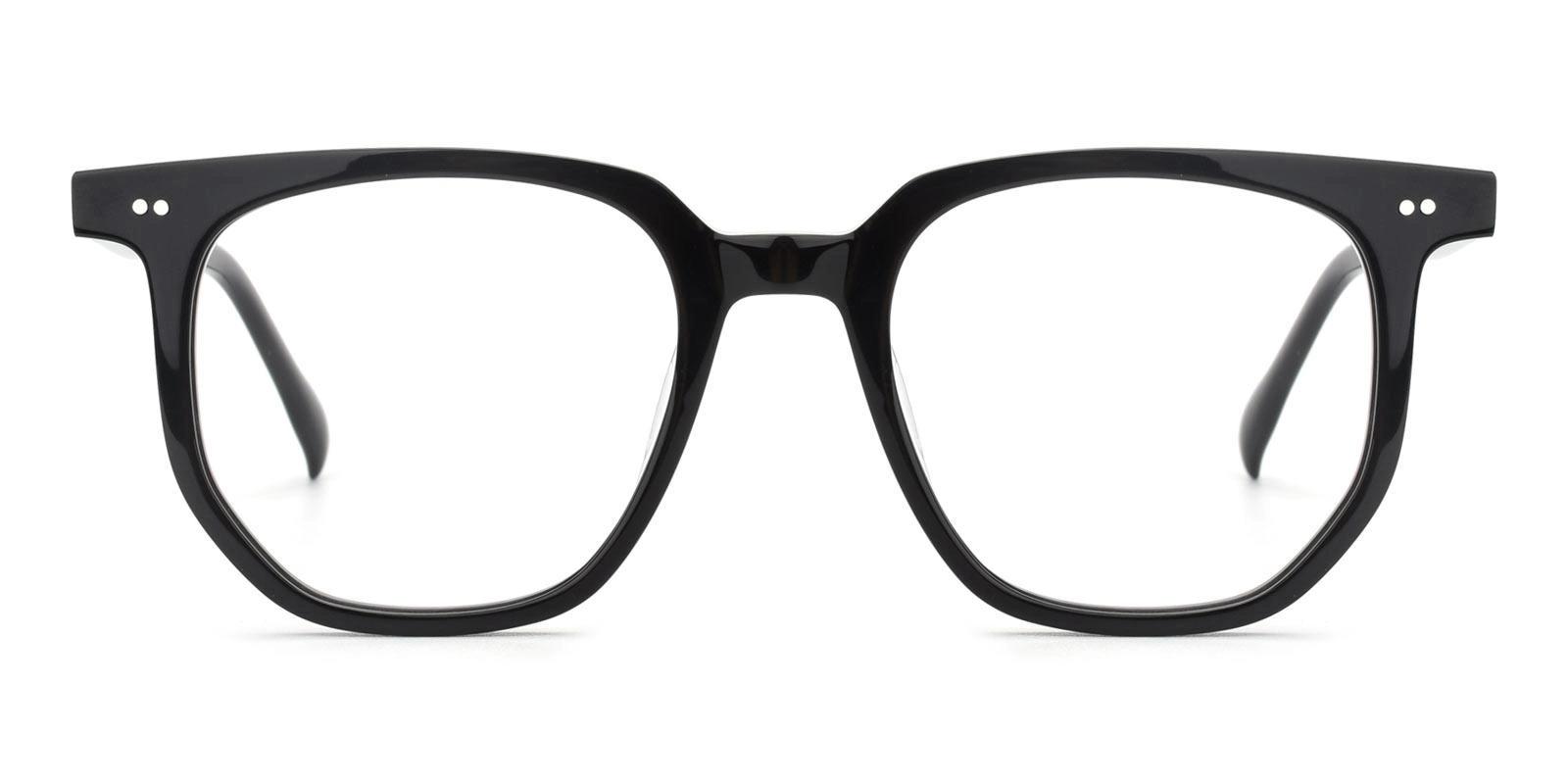 Lysette Black Acetate Eyeglasses , UniversalBridgeFit Frames from ABBE Glasses