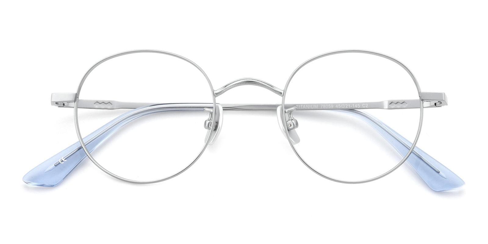Phobon Silver Titanium Eyeglasses , NosePads Frames from ABBE Glasses
