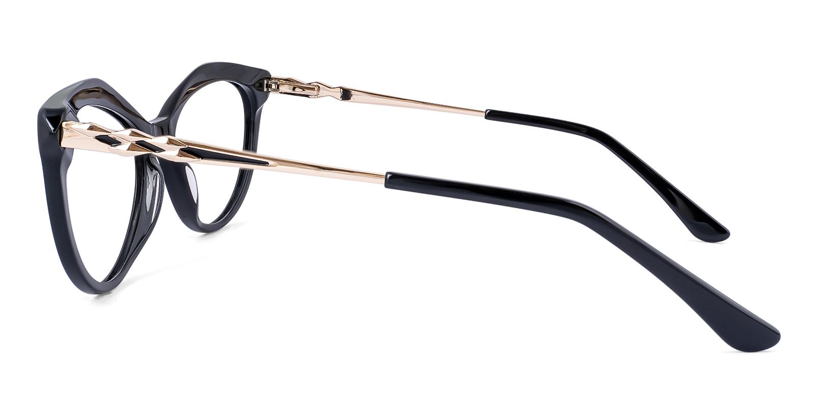 Bellatory Black Acetate , Metal Eyeglasses , SpringHinges , UniversalBridgeFit , clip-on Frames from ABBE Glasses