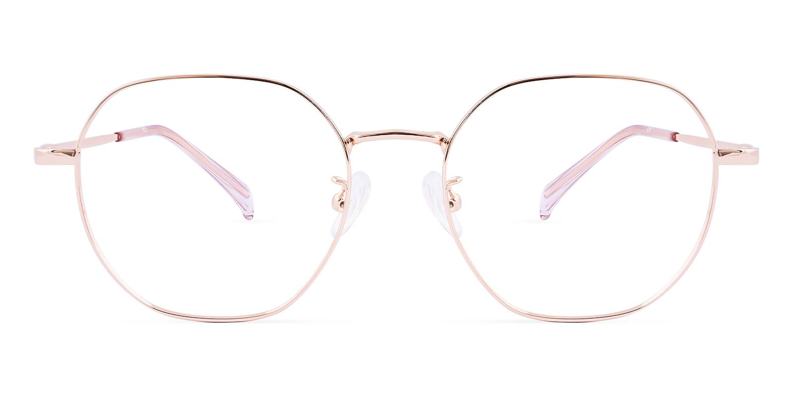 Laylike Pink Metal Eyeglasses , NosePads Frames from ABBE Glasses