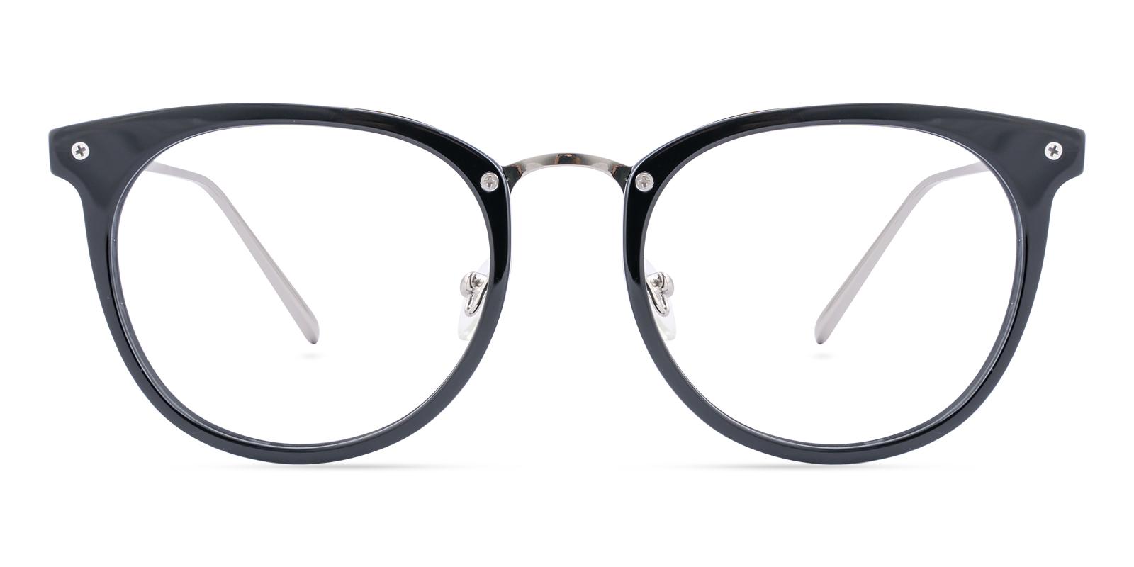 Covet Black Acetate , Metal Eyeglasses , NosePads Frames from ABBE Glasses