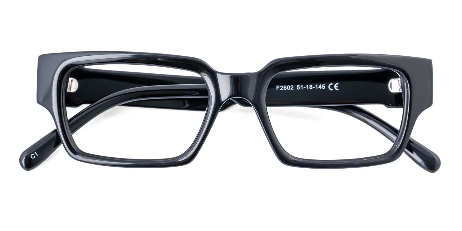 Stoop Black Acetate Eyeglasses , UniversalBridgeFit Frames from ABBE Glasses