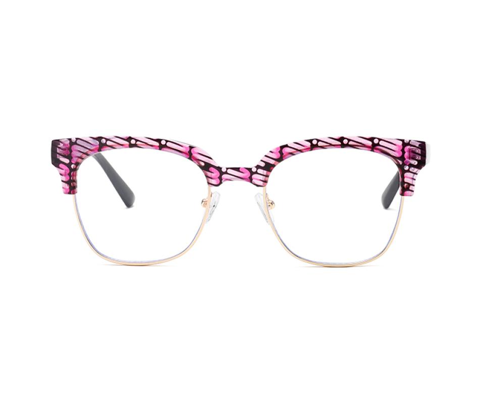 Brick Purple Metal Eyeglasses , NosePads Frames from ABBE Glasses
