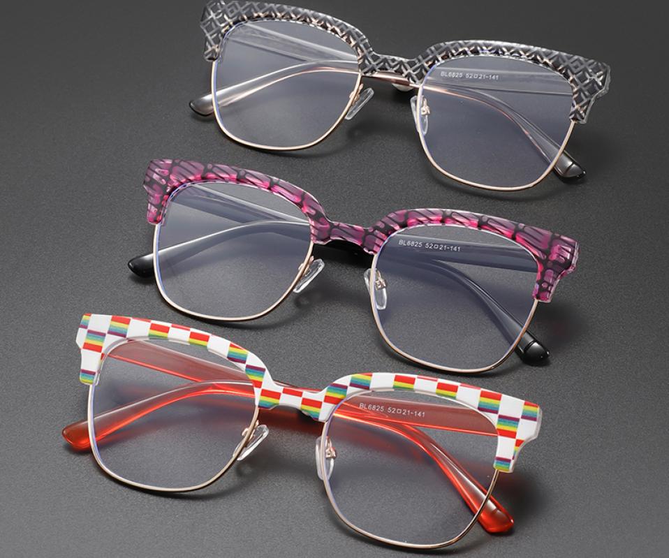 Brick Purple Metal Eyeglasses , NosePads Frames from ABBE Glasses